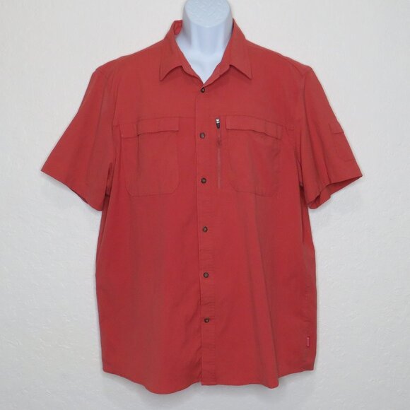 Coleman* Men's Short Sleeve Button Curved Hem Multipocketed‎ Shirt~ Size XXL - Picture 1 of 12
